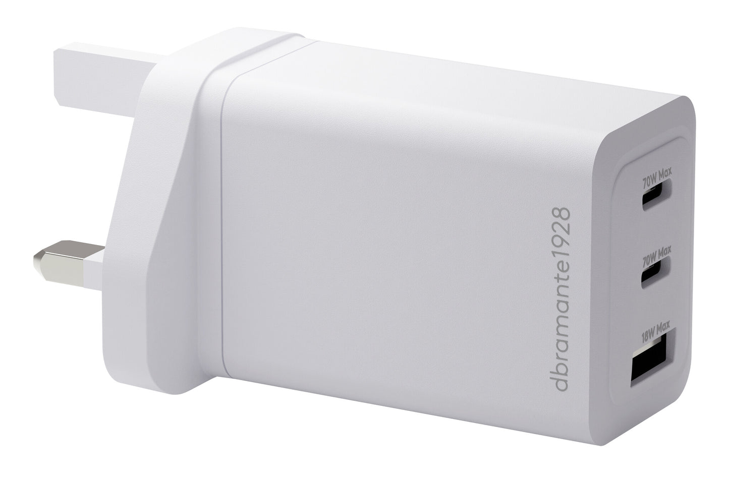 dbramante1928 IT - UK W. Charger - 2xUSB-C 70W + 1xUSB-A - WHT