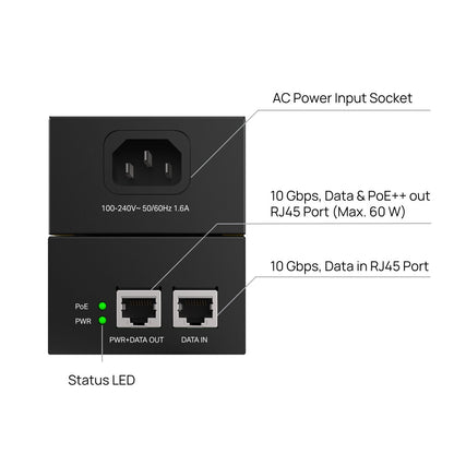 TP-Link POE370S PoE adapter 10 Gigabit Ethernet