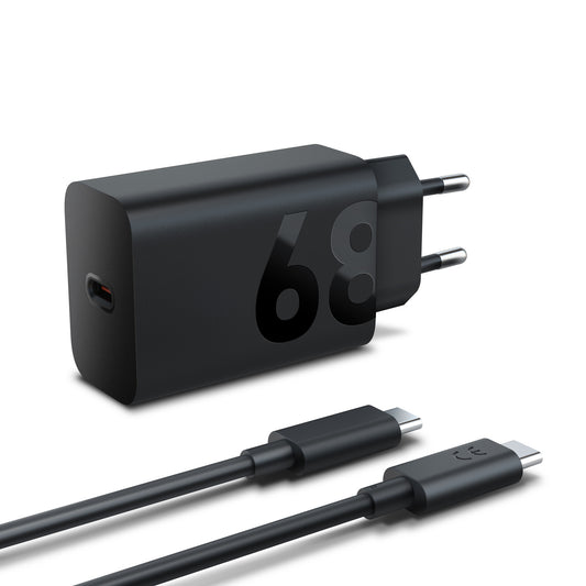 Lenovo 68W USB-C Wall Charger Tablet, Universal Black AC Indoor