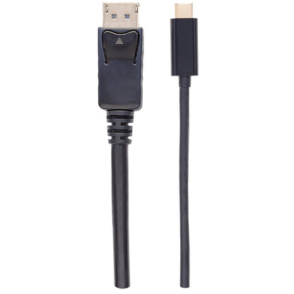 Manhattan USB-C to DisplayPort Cable, 4K@60Hz, 2m, Not Bi-Directional, Black, Three Year Warranty, Equivalent to CDP2DP2MBD