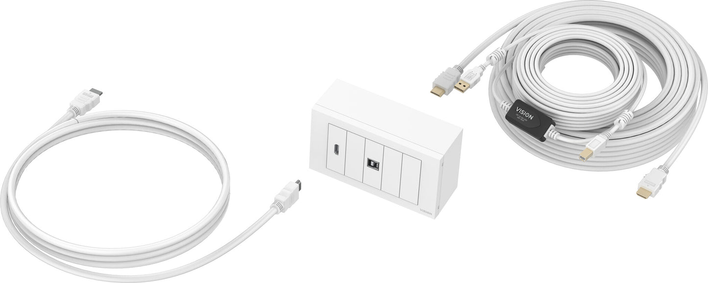 Vision TC3-PK10M socket-outlet HDMI + USB Type-B White