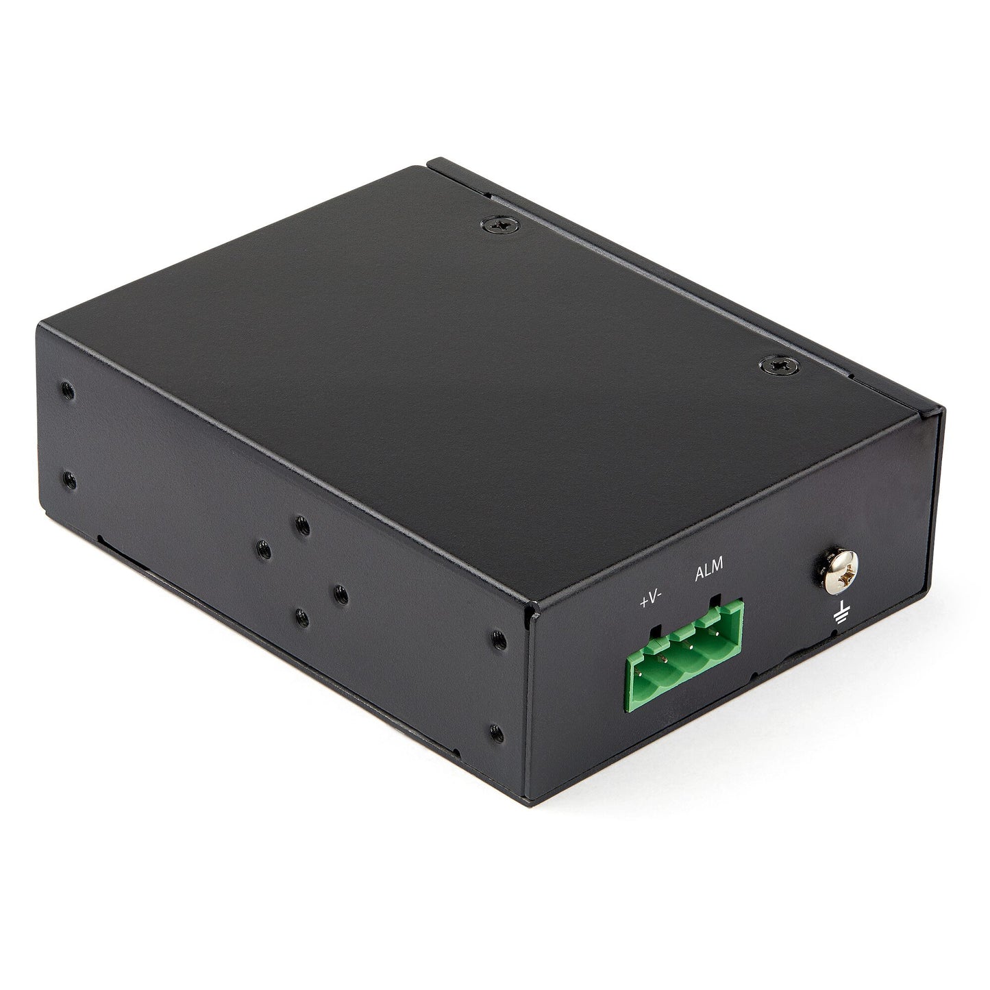 StarTech.com Industrial Fiber to Ethernet Media Converter - 10/100/1000 Mbps SFP to RJ45/Cat6 - Singlemode/Multimode Optical Fiber to Copper Gigabit Network - 12-56V DC - IP-30/ -40 to +75C