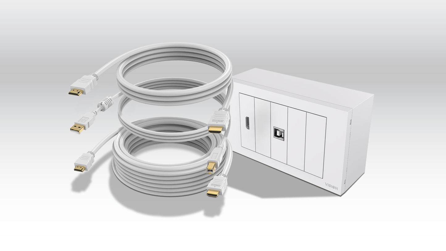 Vision TC3-PK5M socket-outlet HDMI + USB Type-B White