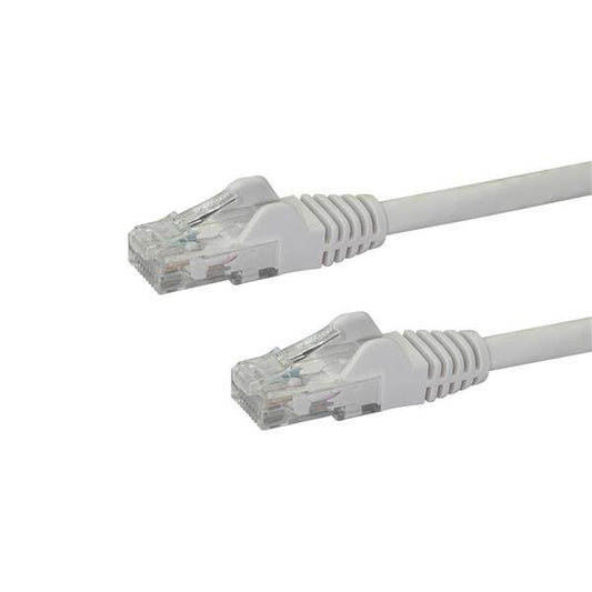 StarTech.com 2m CAT6 Ethernet Cable - White CAT 6 Gigabit Ethernet Wire -250MHz 100W PoE RJ45 UTP Network/Patch Cord Snagless w/Strain Relief Individually Tested
