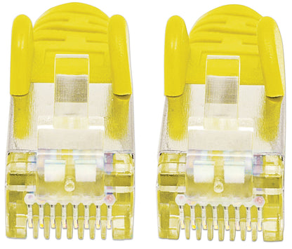 Intellinet Network Patch Cable, Cat6A, 5m, Yellow, Copper, S/FTP, LSOH / LSZH, PVC, RJ45, Gold Plated Contacts, Snagless, Booted, Lifetime Warranty