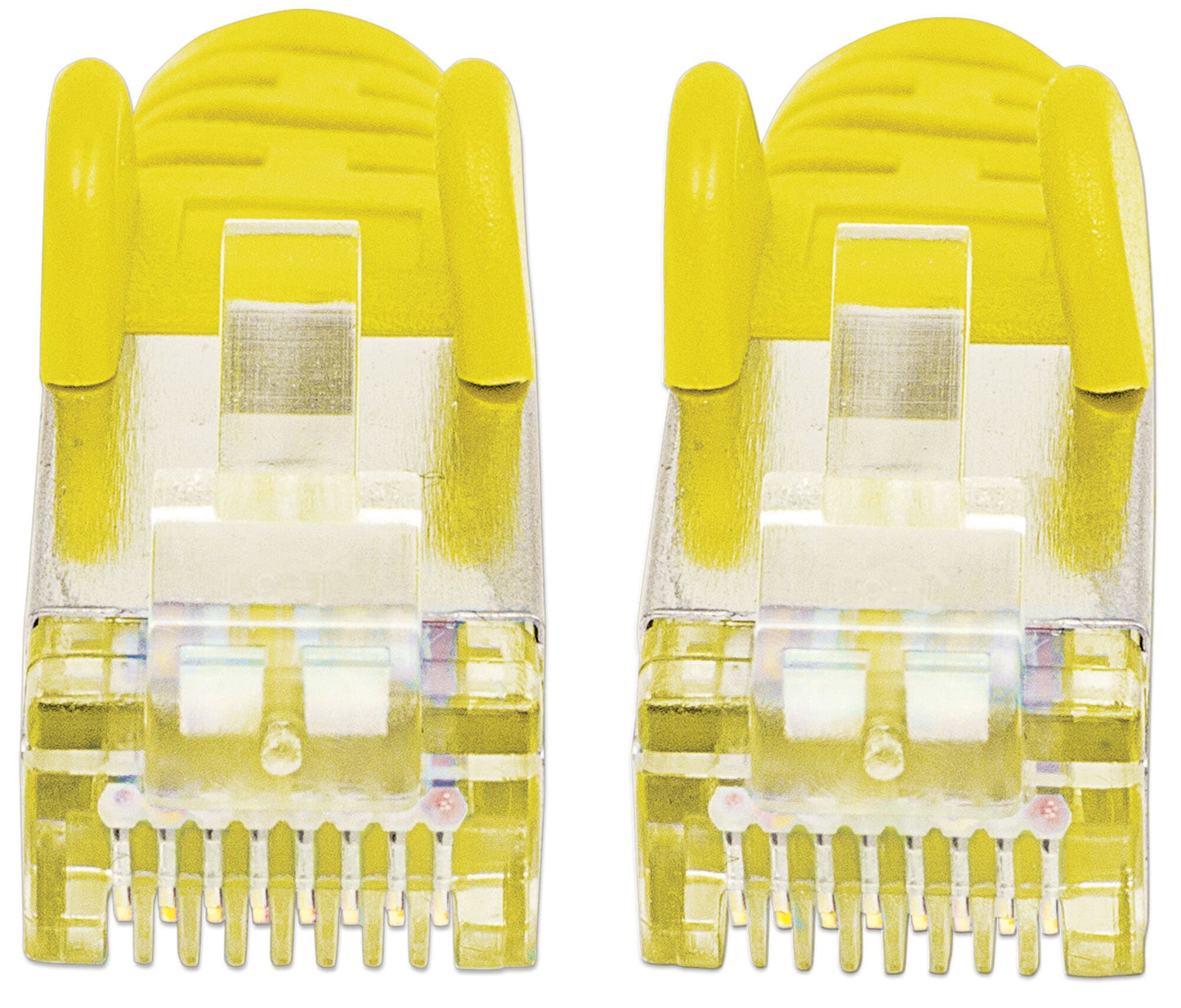 Intellinet Network Patch Cable, Cat6A, 2m, Yellow, Copper, S/FTP, LSOH / LSZH, PVC, RJ45, Gold Plated Contacts, Snagless, Booted, Lifetime Warranty