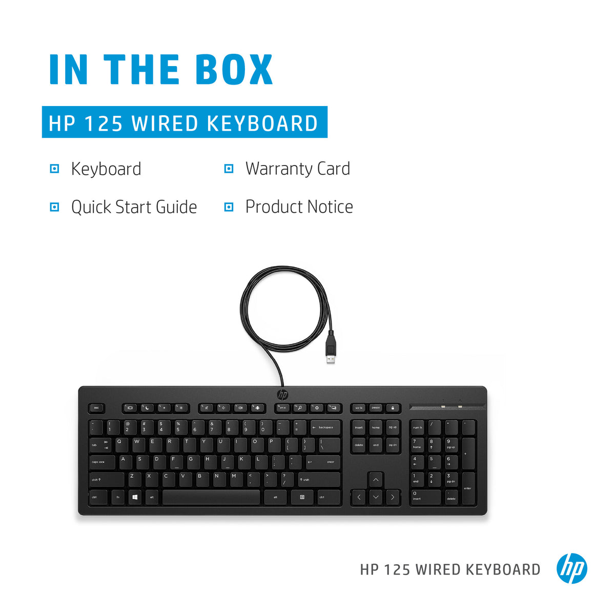 HP 125 USB WD KBD (Bulk 12)