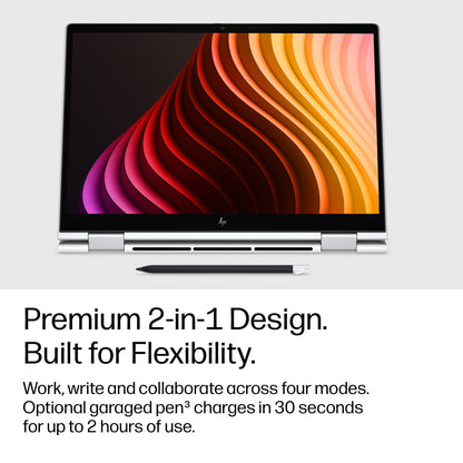 HP EliteBook 8 Flip G2i 13 inch Notebook Next Gen AI PC Copilot+ PC Intel Core Ultra 7 Laptop 33.8 cm (13.3") Touchscreen WUXGA 16 GB LPDDR5x-SDRAM 512 GB SSD Wi-Fi 7 (802.11be) Windows 11 Pro Silver