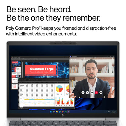HP EliteBook 8 Flip G2i 13 inch Notebook Next Gen AI PC Wolf Pro Security Edition Copilot+ PC Intel Core Ultra 7 Laptop 33.8 cm (13.3") Touchscreen WUXGA 16 GB LPDDR5x-SDRAM 512 GB SSD Wi-Fi 7 (802.11be) Windows 11 Pro Silver