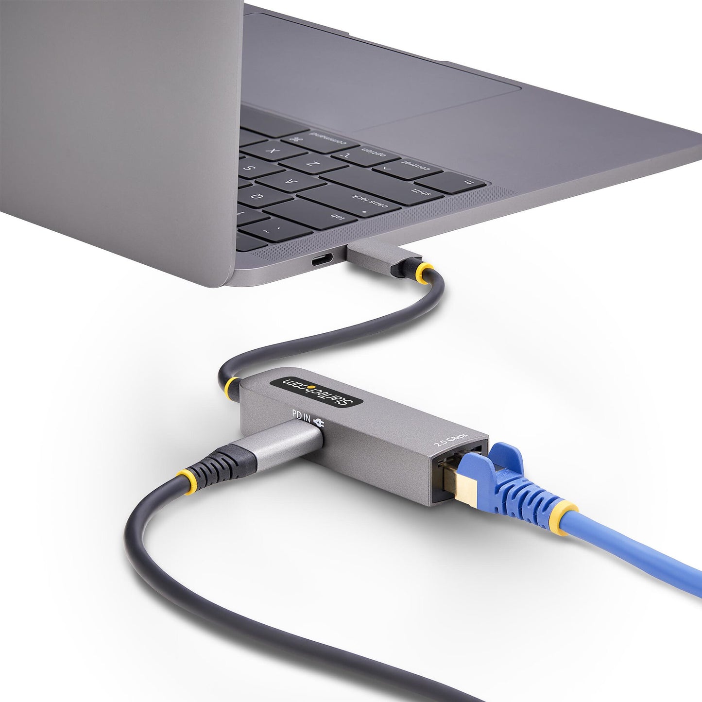 StarTech.com 2.5GbE USB-C to Ethernet Adapter, 100W PD Pass-Through, NBASE-T NIC, USB 3.0 Type-C 2.5/1G Multi Speed Network, Thunderbolt Compatible, Windows & Mac