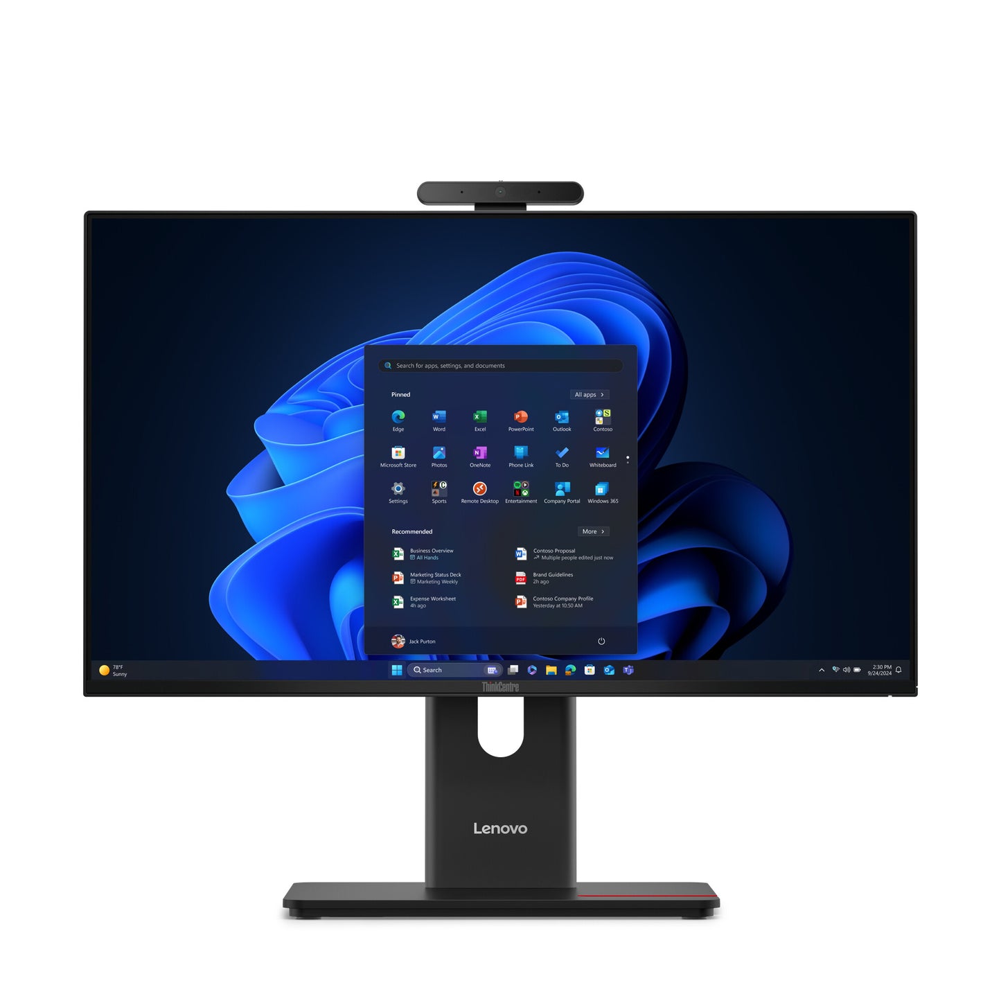 Lenovo ThinkCentre M70a Gen 6 Intel Core Ultra 5 235T 60.5 cm (23.8") 1920 x 1080 pixels All-in-One PC 16 GB DDR5-SDRAM 512 GB SSD Windows 11 Pro Wi-Fi 6E (802.11ax) Black
