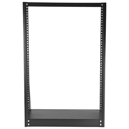 StarTech.com 2-Post 16U Heavy-Duty Desktop Server Rack, Small Open Frame 19in Computer Rack, Compact Network Rack for AV / Studio / Data / IT Equipment, TAA Compliant - Free Standing Two-Post Home/Office Rack