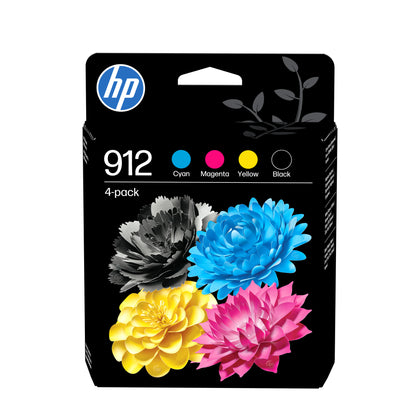 HP 912 4-pack Black/Cyan/Magenta/Yellow Original Ink Cartridges