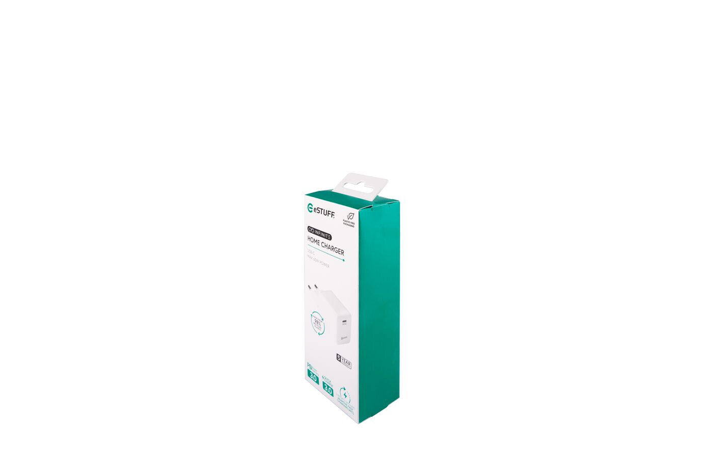 eSTUFF ES637060 mobile device charger Smartphone White AC Fast charging Indoor