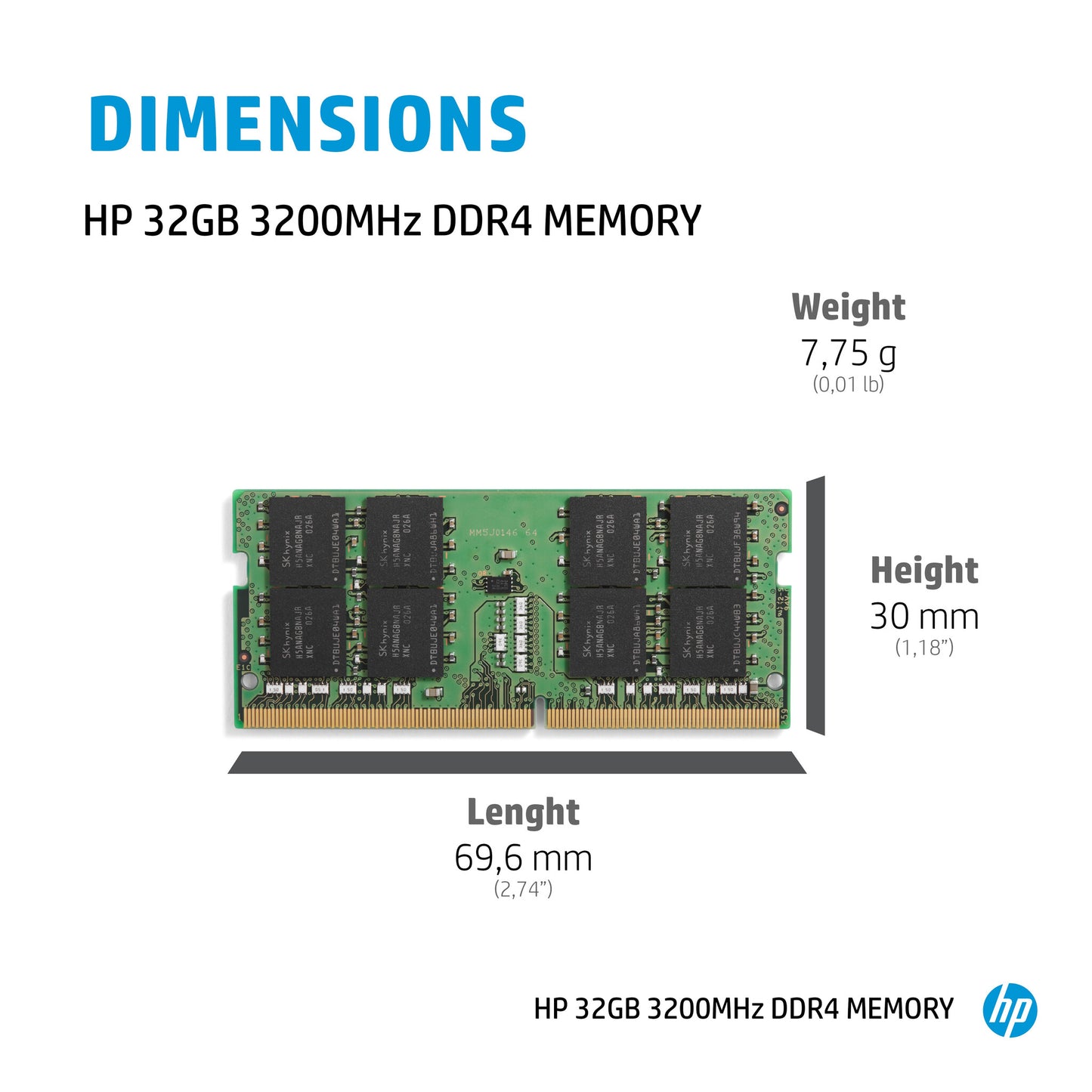HP 4S967AA#AC3 memory module 32 GB DDR4 260-pin SO-DIMM
