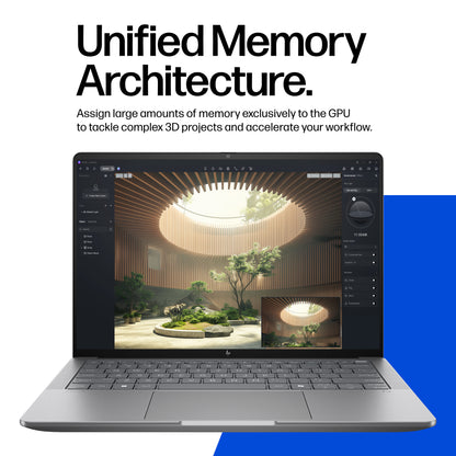 HP ZBook Ultra G1a Copilot+ PC AMD Ryzen AI Max+ PRO PRO 395 Mobile workstation 35.6 cm (14") Touchscreen 2.8K 64 GB LPDDR5x-SDRAM 1 TB SSD Wi-Fi 7 (802.11be) Windows 11 Pro AI Workstation, AI PC Silver