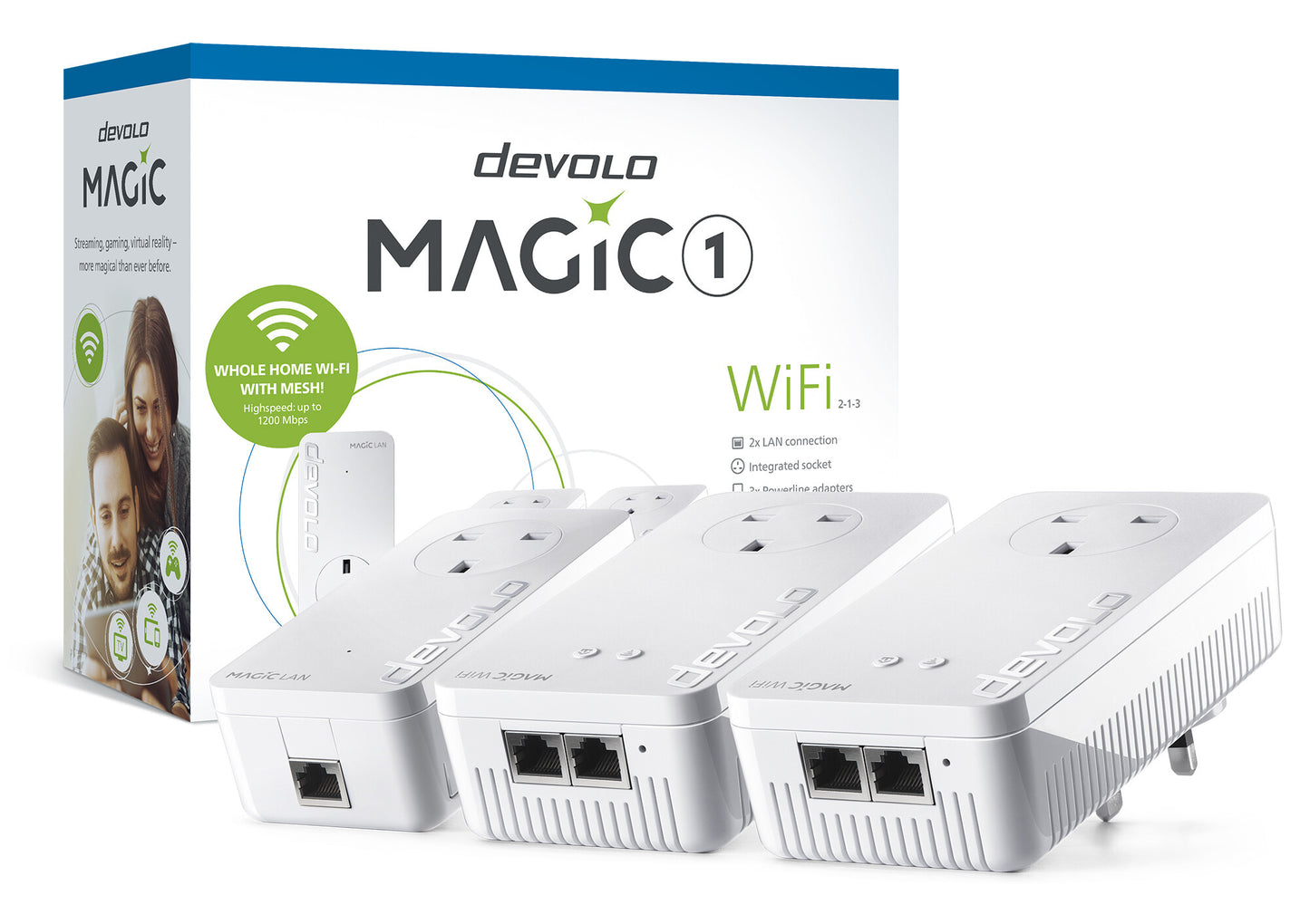 Devolo Magic 1 WiFi 1200 Mbit/s Ethernet LAN Wi-Fi White 3 pc(s)