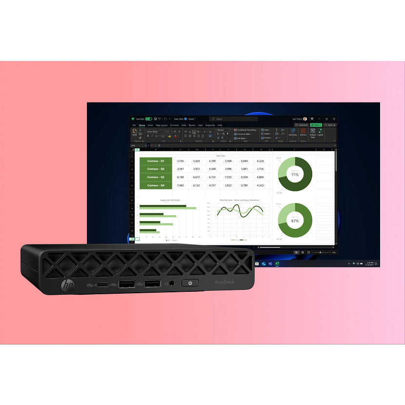 HP ProDesk 4 G1i AI PC Intel Core Ultra 5 235T 16 GB DDR5-SDRAM 512 GB SSD Windows 11 Pro Mini PC Black