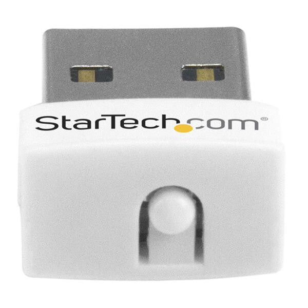 StarTech.com USB 150Mbps Mini Wireless N Network Adapter - 802.11n/g 1T1R USB WiFi Adapter - White