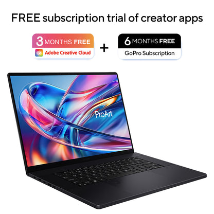 ASUS ProArt P16 H7606WR-SE004W Copilot+ PC AMD Ryzen AI 9 HX 370 Laptop 40.6 cm (16") Touchscreen WQUXGA 32 GB LPDDR5x-SDRAM 2 TB SSD NVIDIA GeForce RTX 5070 Ti Wi-Fi 7 (802.11be) Windows 11 Home Black