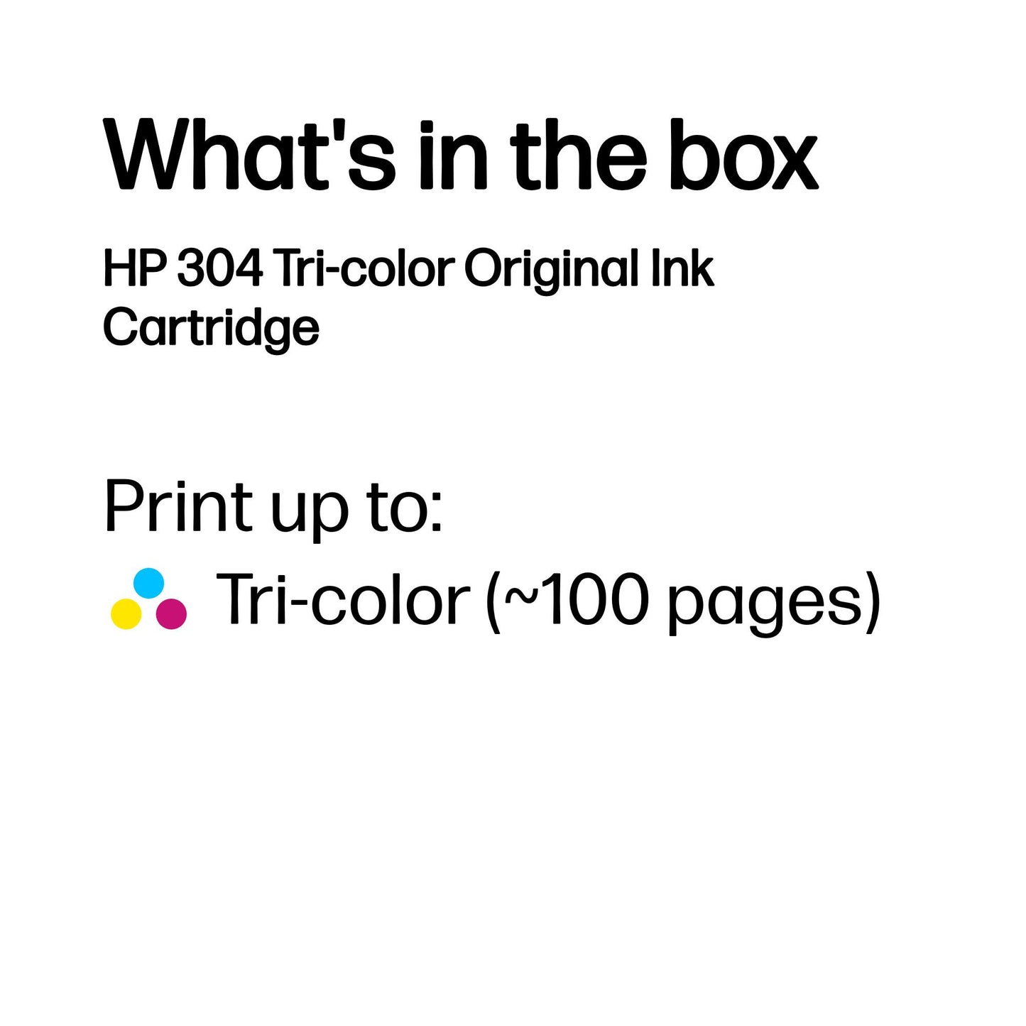 HP 304 Tri-color Original Ink Cartridge