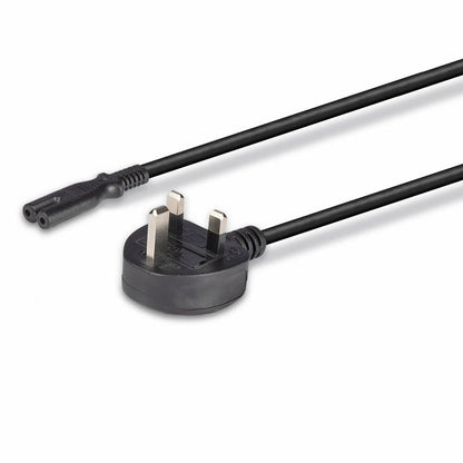 Lindy 3m UK 3 Pin Plug To IEC C7 Mains Power Cable, Black