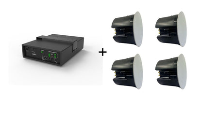 Vivolink Audiopack Subwoofer 6.5 + 4 x premium 40W ceiling speakers (Limited Bundle Pack Offer) Black Wired 110 W