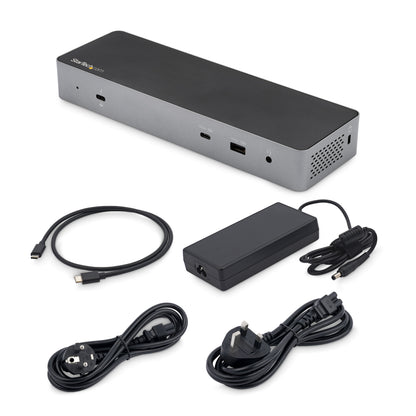 StarTech.com USB C Docking Station for Macbook Pro/Air-M1/M2/M3/M4, Thunderbolt Compatible, HDMI/DisplayPort, Dual 4K 60Hz/Single 8K, USB Type-C Laptop Dock, 96W Power Delivery, USB 10Gbps