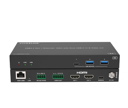 Vivolink VLUSBCEXT2X2 USB graphics adapter Black