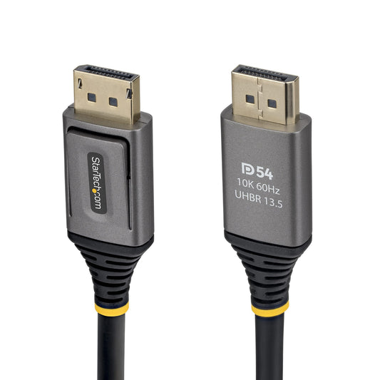 StarTech.com 50cm DisplayPort 2.1 Cable, VESA Certified DP54 DisplayPort Cable, Uncompressed 8K 60Hz, 10K 60Hz/8K 144Hz/4K 240Hz w/DSC 1.2a, DP 2.1 Monitor Cord