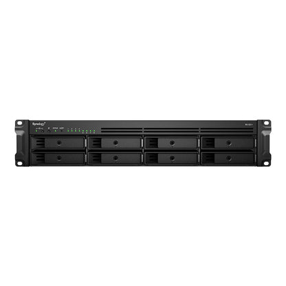 Synology RackStation RS1221RP+ NAS Rack (2U) Ryzen Embedded V1500B 4 GB DDR4 32 TB HDD Aluminium, Black