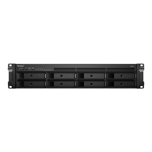 Synology RackStation RS1221RP+ NAS Rack (2U) Ryzen Embedded V1500B 4 GB DDR4 32 TB HDD Aluminium, Black