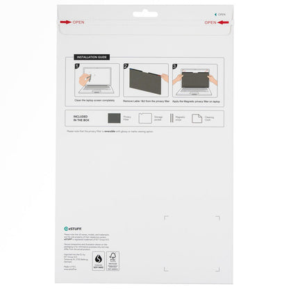 eSTUFF GLBM16351225 display privacy filter 40.6 cm (16") Laptop Frameless display privacy filter