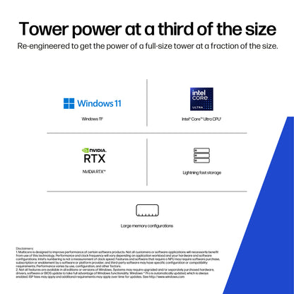 HP Z2 SFF G1i Intel Core Ultra 7 265 16 GB DDR5-SDRAM 512 GB SSD Windows 11 Pro Workstation AI Workstation, AI PC Black