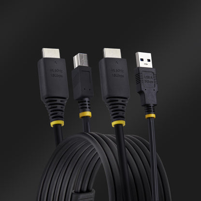 StarTech.com 10ft (3m) HDMI and USB 5Gbps KVM Cable, 4K 60Hz, HDMI 2.0 and USB Combo Cable for KVM Switches