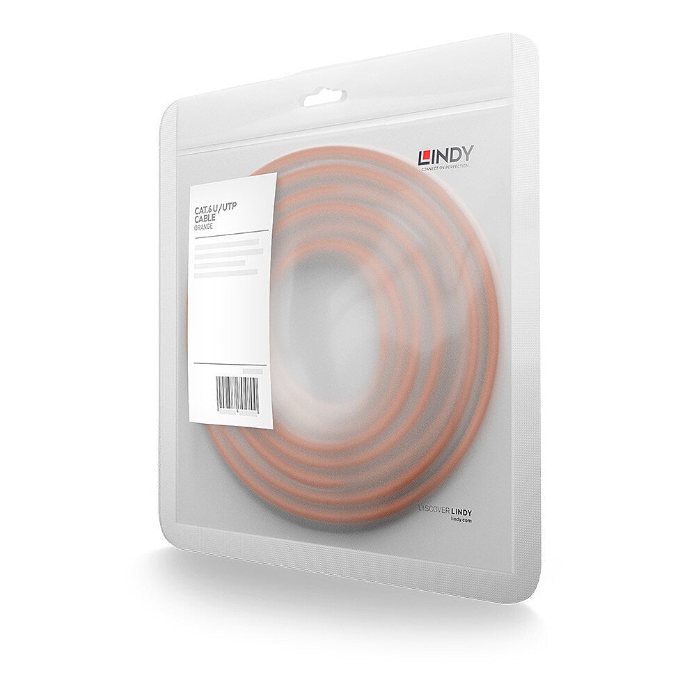 Lindy 0.5m Cat.6 U/UTP Network Cable, Orange