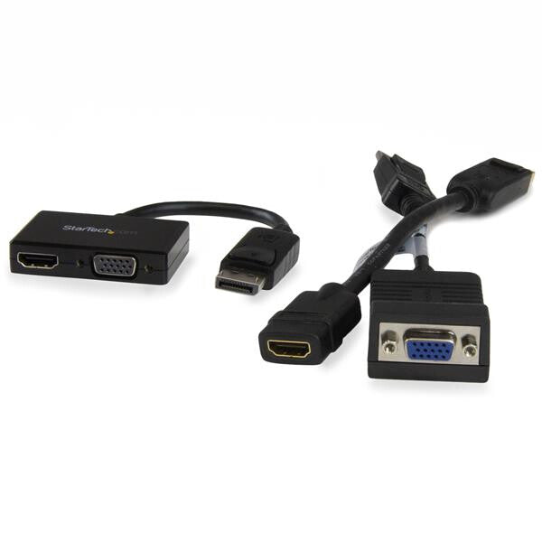 StarTech.com Travel A/V Adapter: 2-in-1 DisplayPort to HDMI or VGA