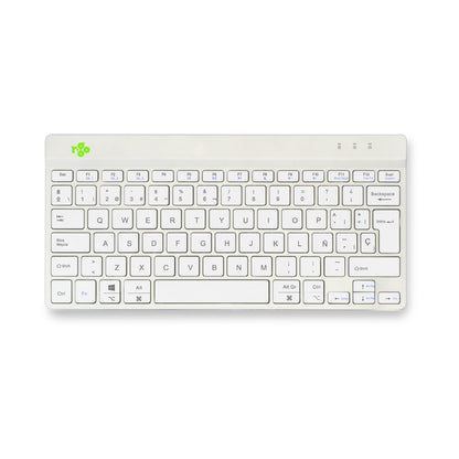 R-Go Tools Ergonomic keyboard R-Go Compact Break, compact keyboard with break software, QWERTY (ES), Bluetooth, white