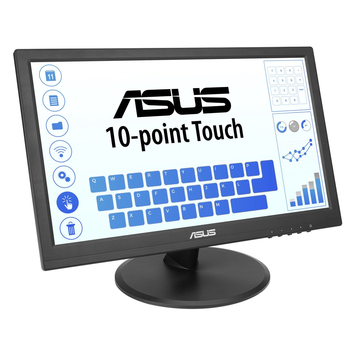 ASUS Touch VT169HE computer monitor 39.6 cm (15.6") 1920 x 1080 pixels Full HD LED Touchscreen Tabletop Black