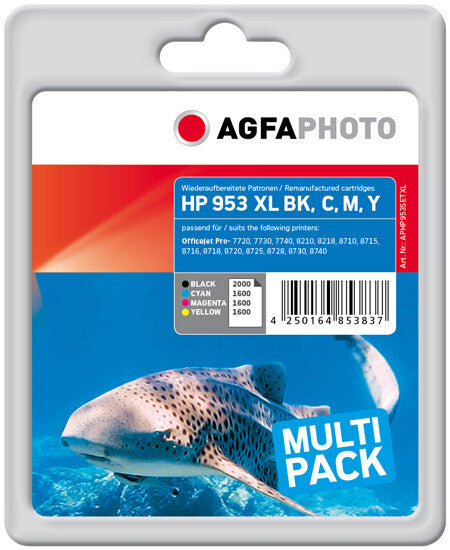 AgfaPhoto APHP953SETXL toner cartridge 4 pc(s) Compatible Black, Cyan, Magenta, Yellow