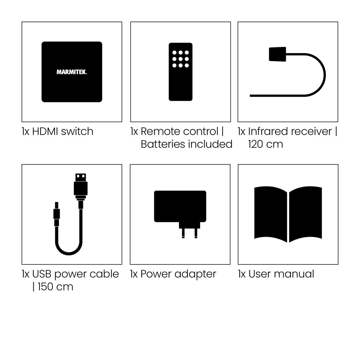 Marmitek Connect 350 UHD 2.0 - HDMI switch 4K 60Hz - 5 in / 1 out