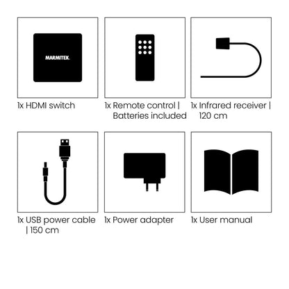 Marmitek Connect 350 UHD 2.0 - HDMI switch 4K 60Hz - 5 in / 1 out
