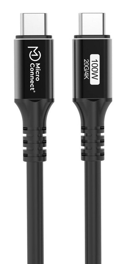 Microconnect USB3.2CC015 USB cable USB 3.2 Gen 2x2 0.15 m USB C Black