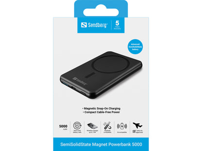 Sandberg SemiSolidState Magnet Powerbank 5000