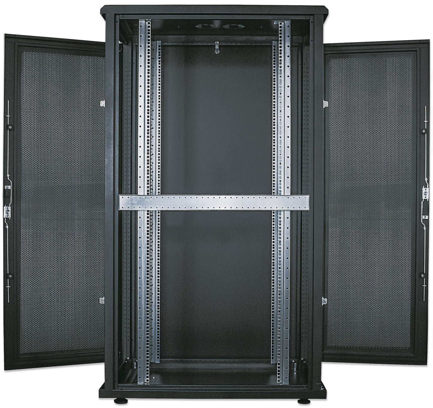 Intellinet 19" Server Cabinet - Free Standing, 36U, 600x1000mm (width x depth), Black, Flatpack, Max 1500kg, Multi-Point Door Lock, One Lock Per Side Panel, Usable Depth 123 to 773mm, IP20 rated, Rack, Steel