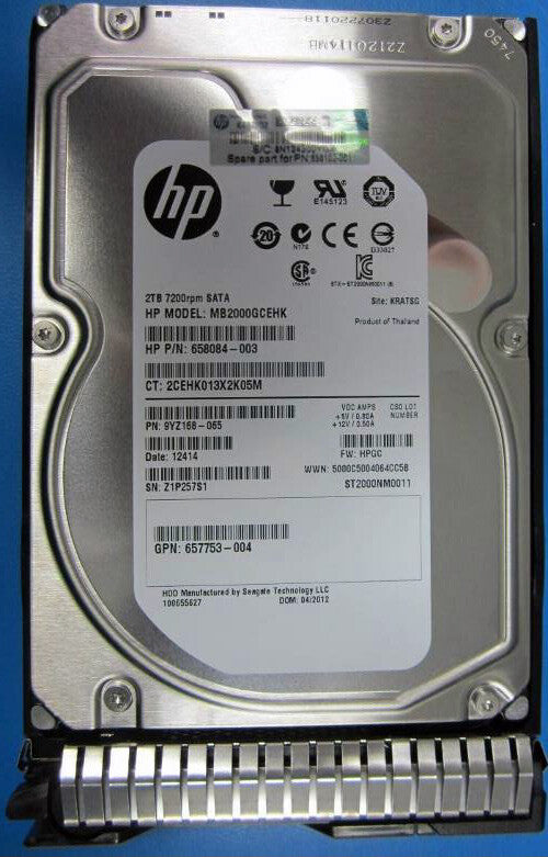 HPE 658102-001-RFB internal hard drive 2 TB 7200 RPM 3.5" Serial ATA