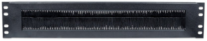Intellinet 19" Cable Entry Panel, 2U, with Brush Insert, Black