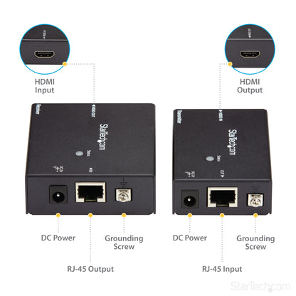 StarTech.com HDMI over CAT5e HDBaseT Extender - Power over Cable - Ultra HD 4K - TAA
