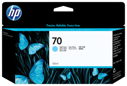 HP 70 light cyan ink cartridge, 130ml
