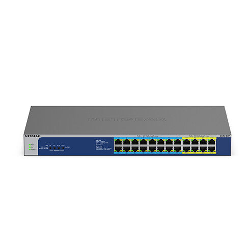 NETGEAR GS524UP network switch, Unmanaged, 24-port, Power over Ethernet (PoE), grey